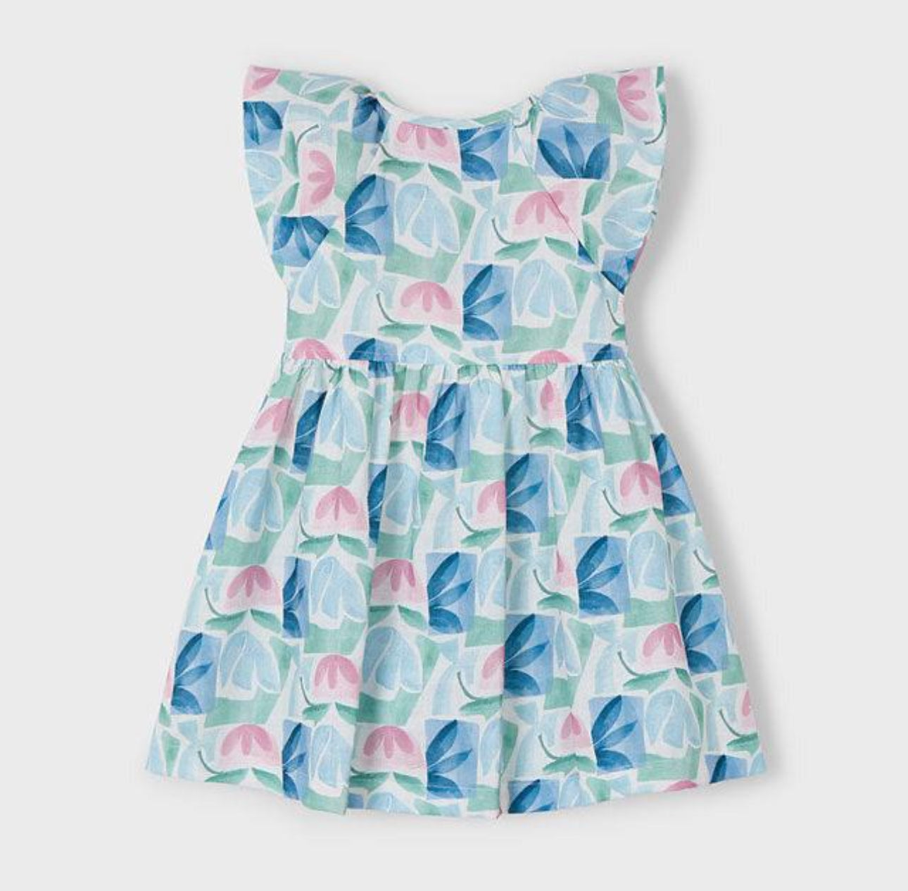 Mayoral "Kleid" mit allover Druck und Knopfleiste