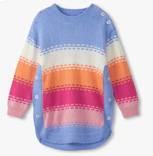 Hatley "Strickpullover" mit auffälligen Maschen - Kornblumenblau