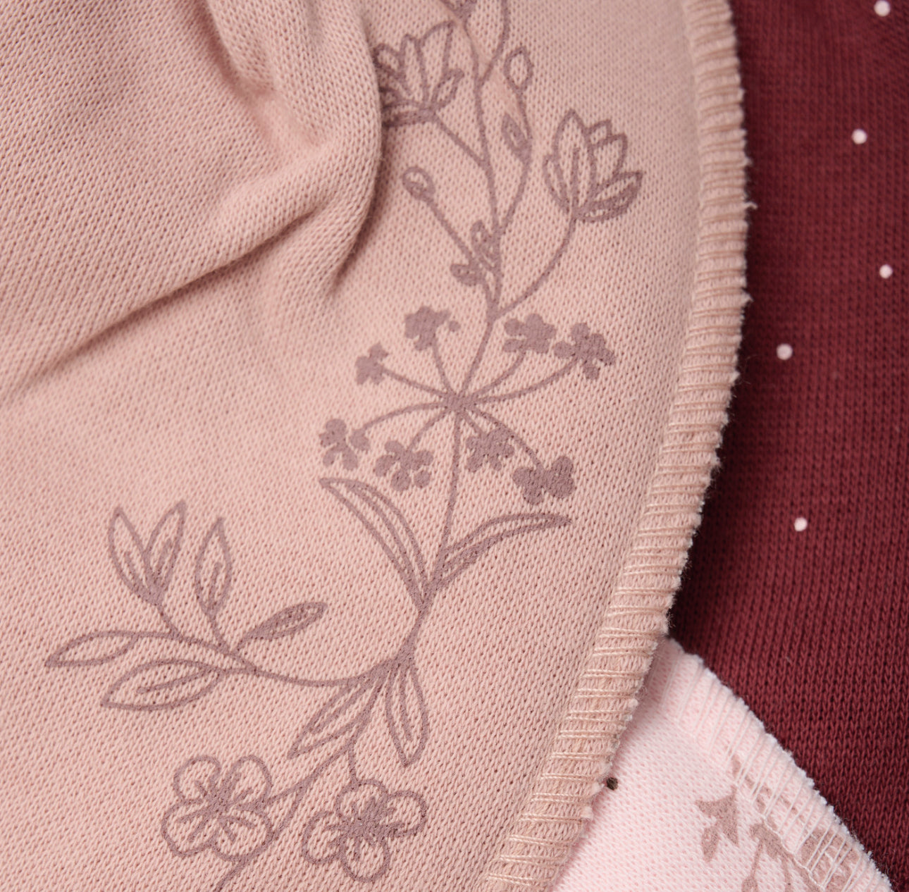 PIPPI Bandana BIP Girl-Lätzchen 3er Pack - New Maroon