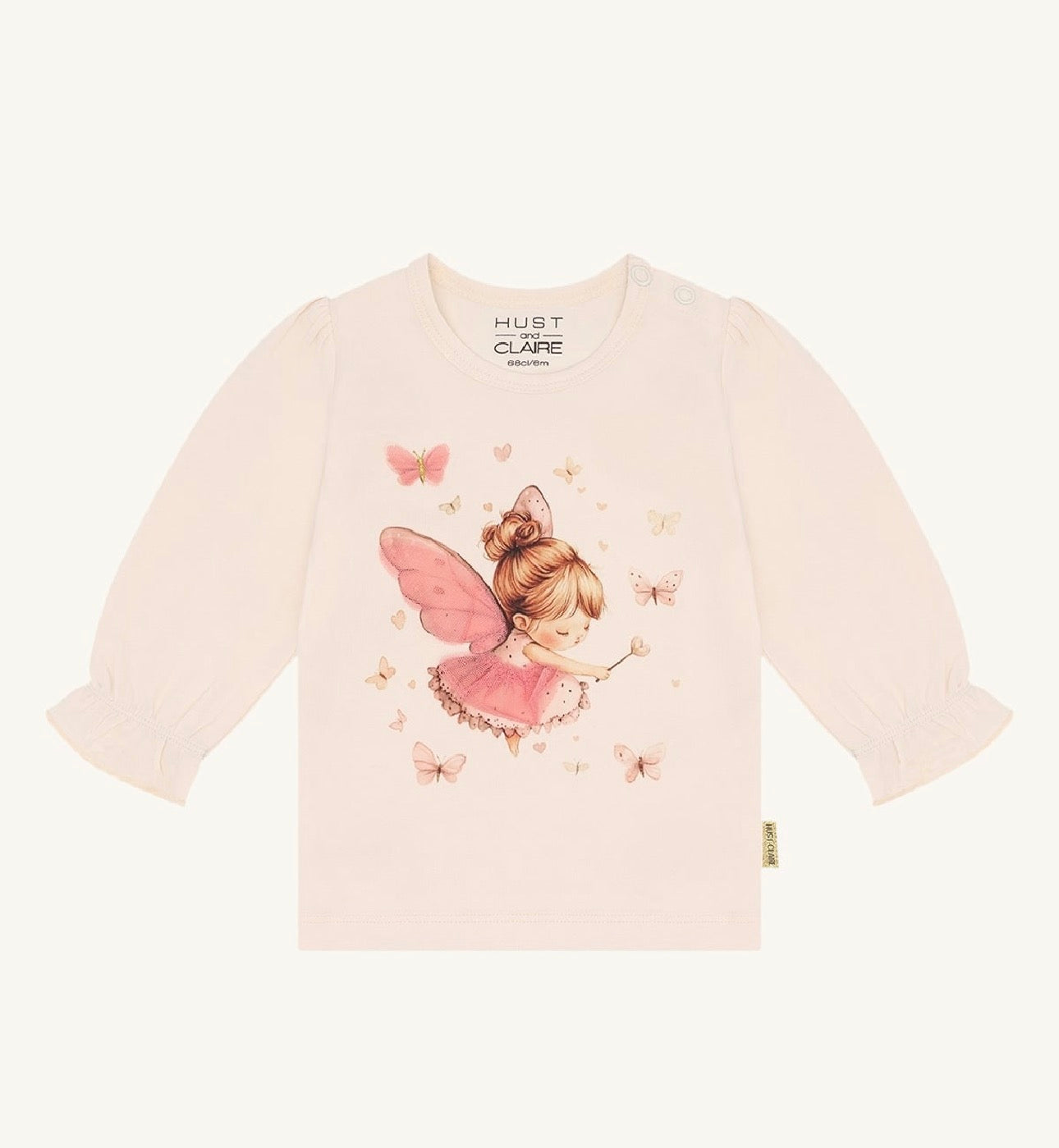 Hust & Claire T-Shirt langarm mit Fee Druck - Rosa