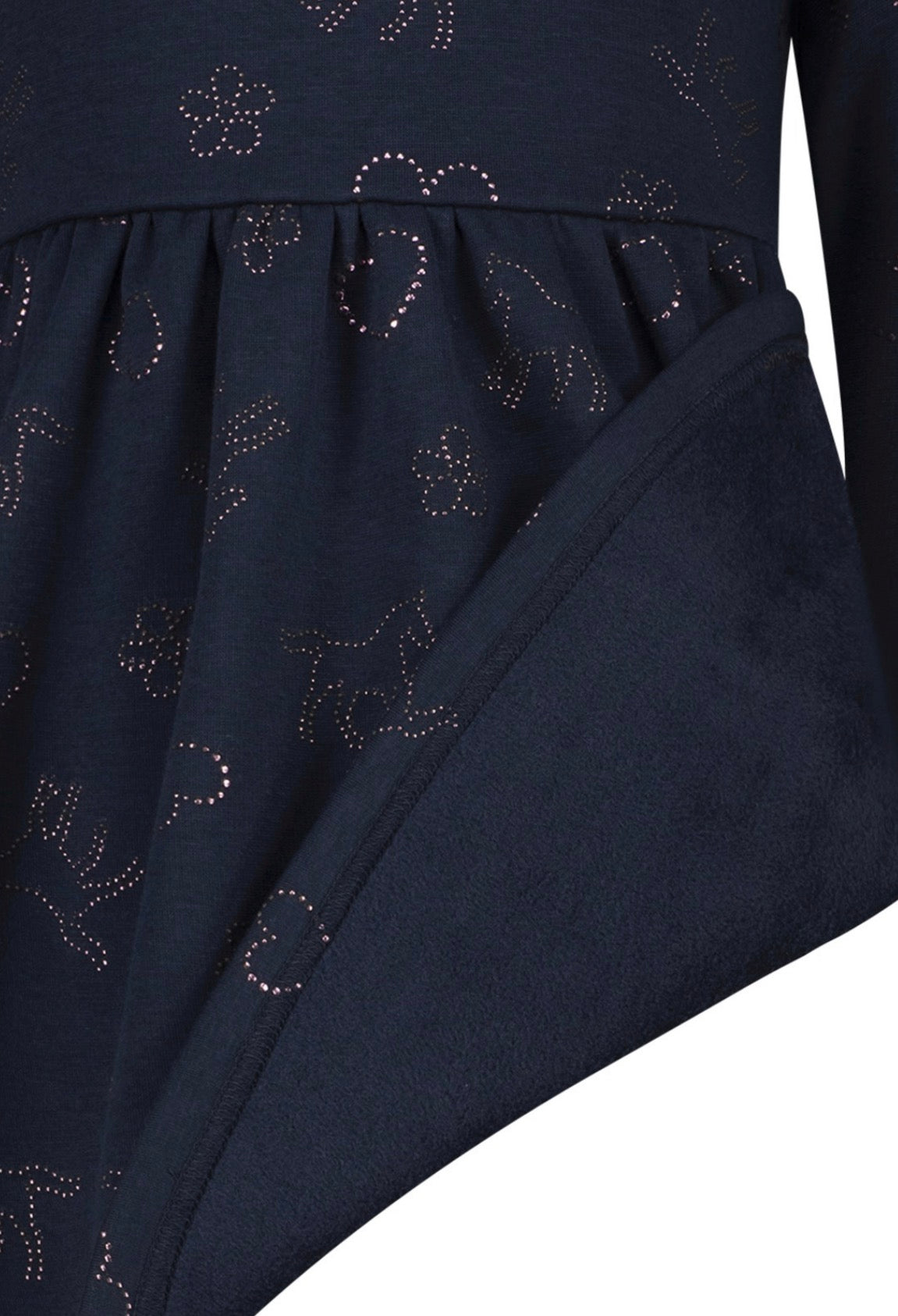 Salt & Pepper Thermo Kleid mit glitzer Print