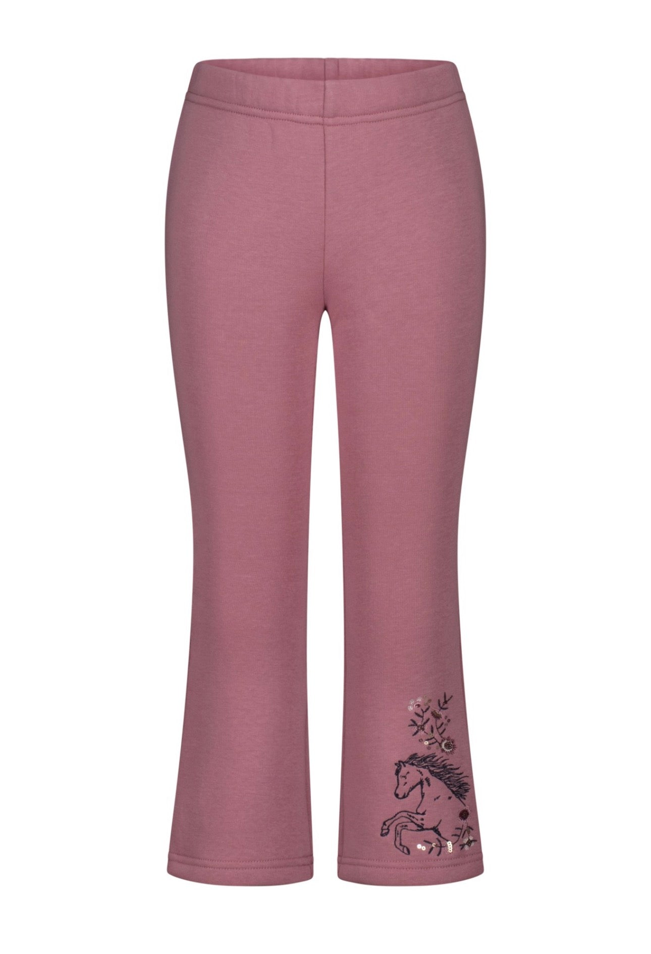 Salt & Pepper Thermo Leggings mit Stickerei - Dark Rose