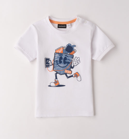 Sarabanda T-Shirt mit Druck - Weiss