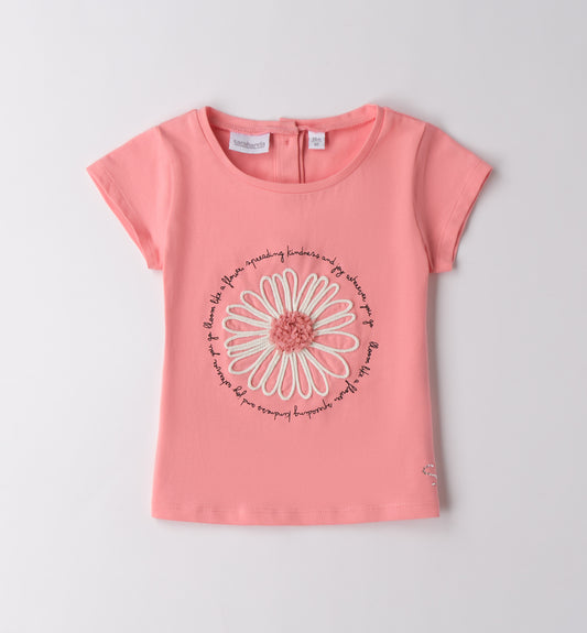 Sarabanda T-Shirt mit Stickerei - Rosa