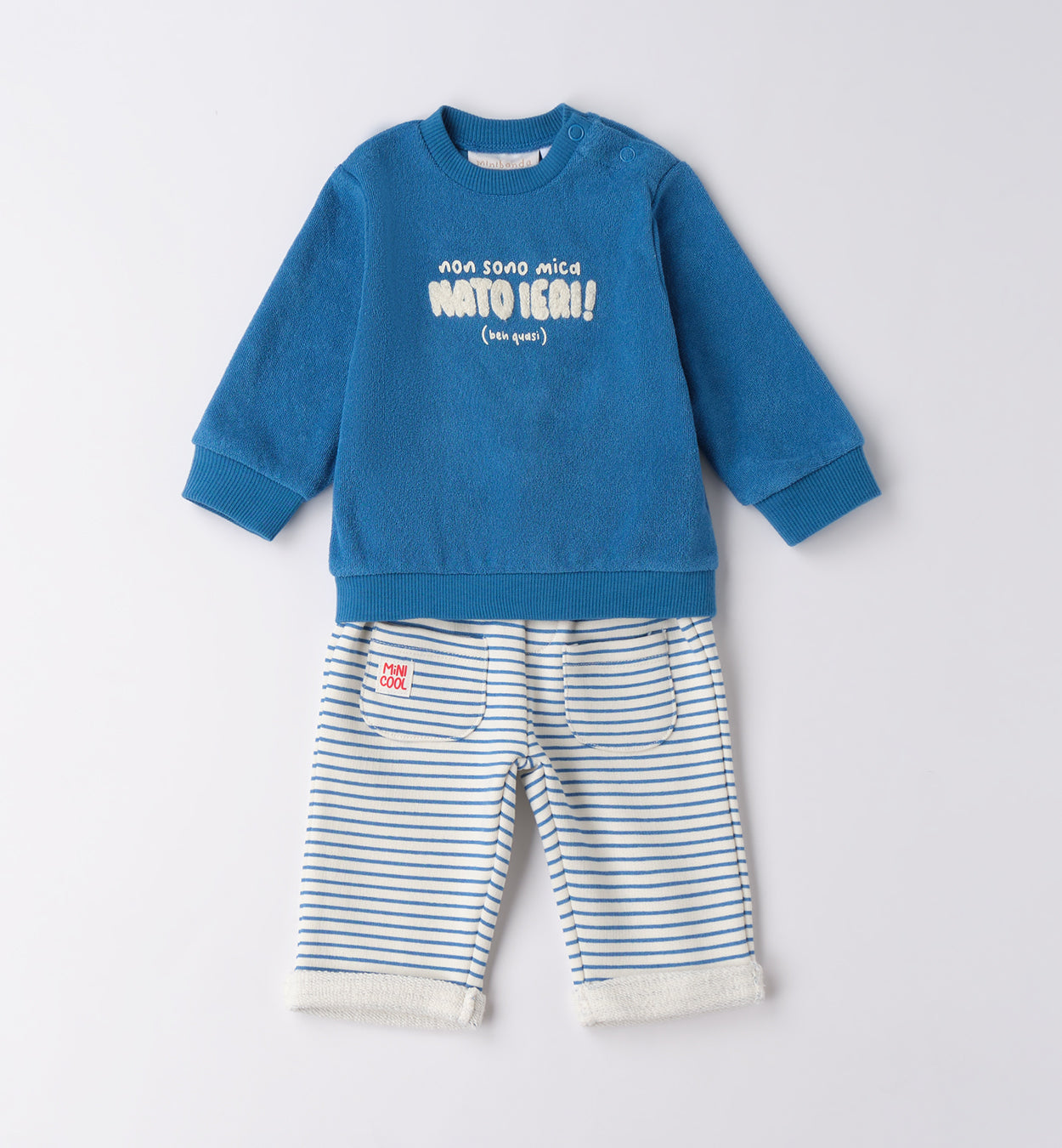Minibanda Set 2-teilig, Sweatshirt und Hose - Blau