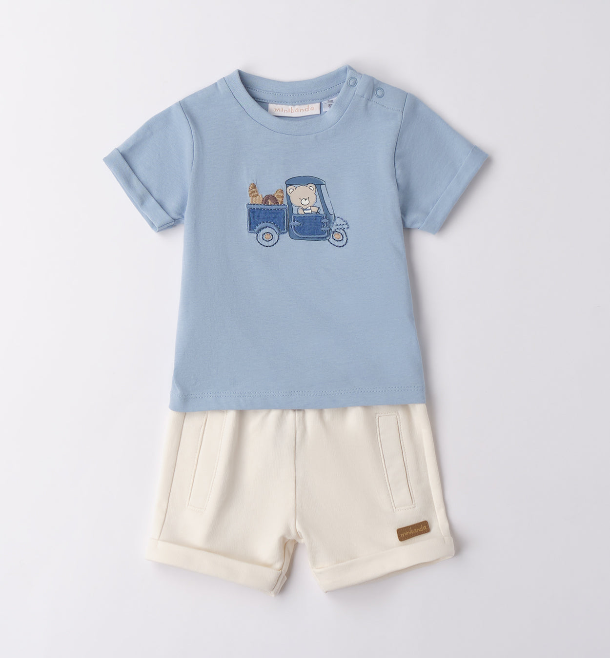 Minibanda Set aus T-Shirt und Shorts - Hellblau