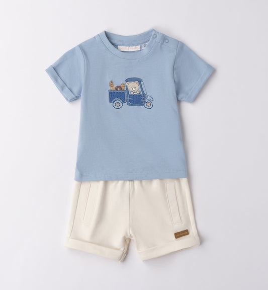 Minibanda Set aus T-Shirt und Shorts - Hellblau