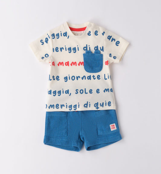 Minibanda Set, T-Shirt und Shorts - Blau
