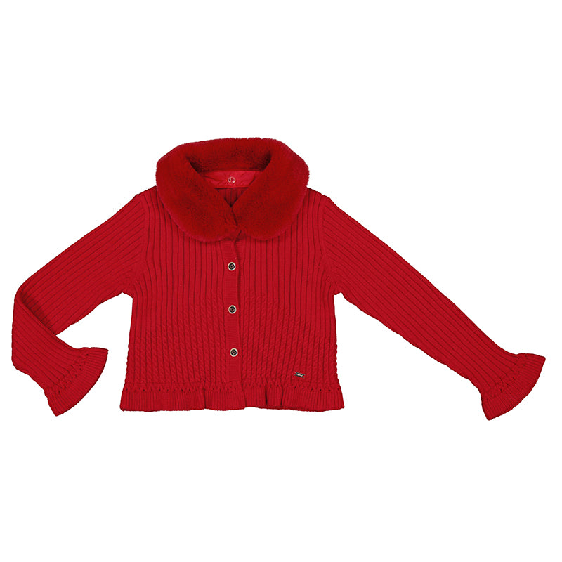 Mayoral "Strickjacke mit Kunstfell"