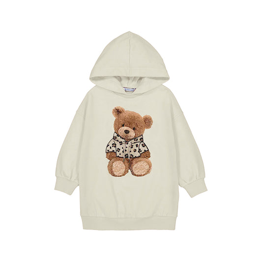 Mayoral "Sweatkleid" mit Bärchen - Sand