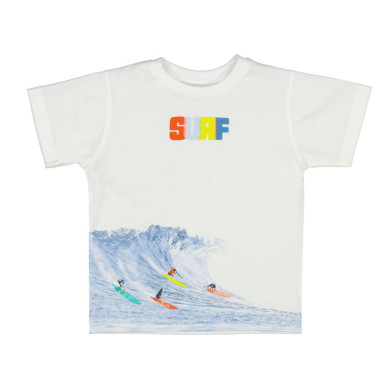 Mayral "T-Shirt" mit Surf Druck - Weiss