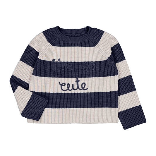 Mayoral "Strick Pullover" Blockstreifen Marineblau