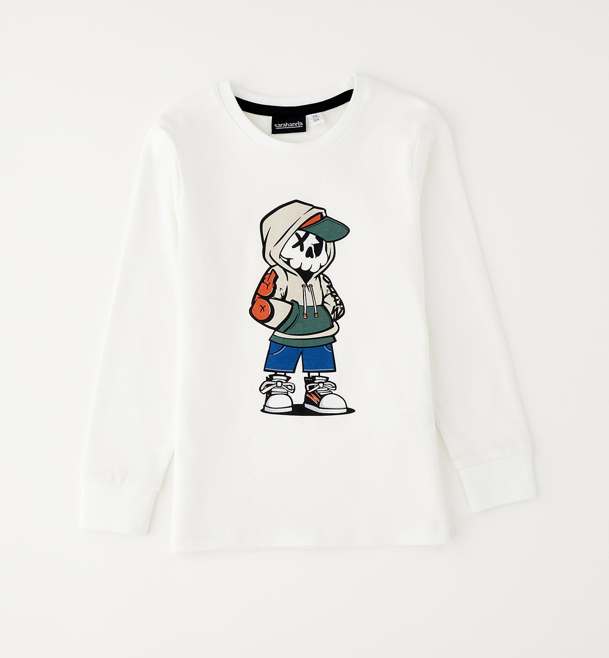 Sarabanda T-Shirt langarm mit Druck - Weiß