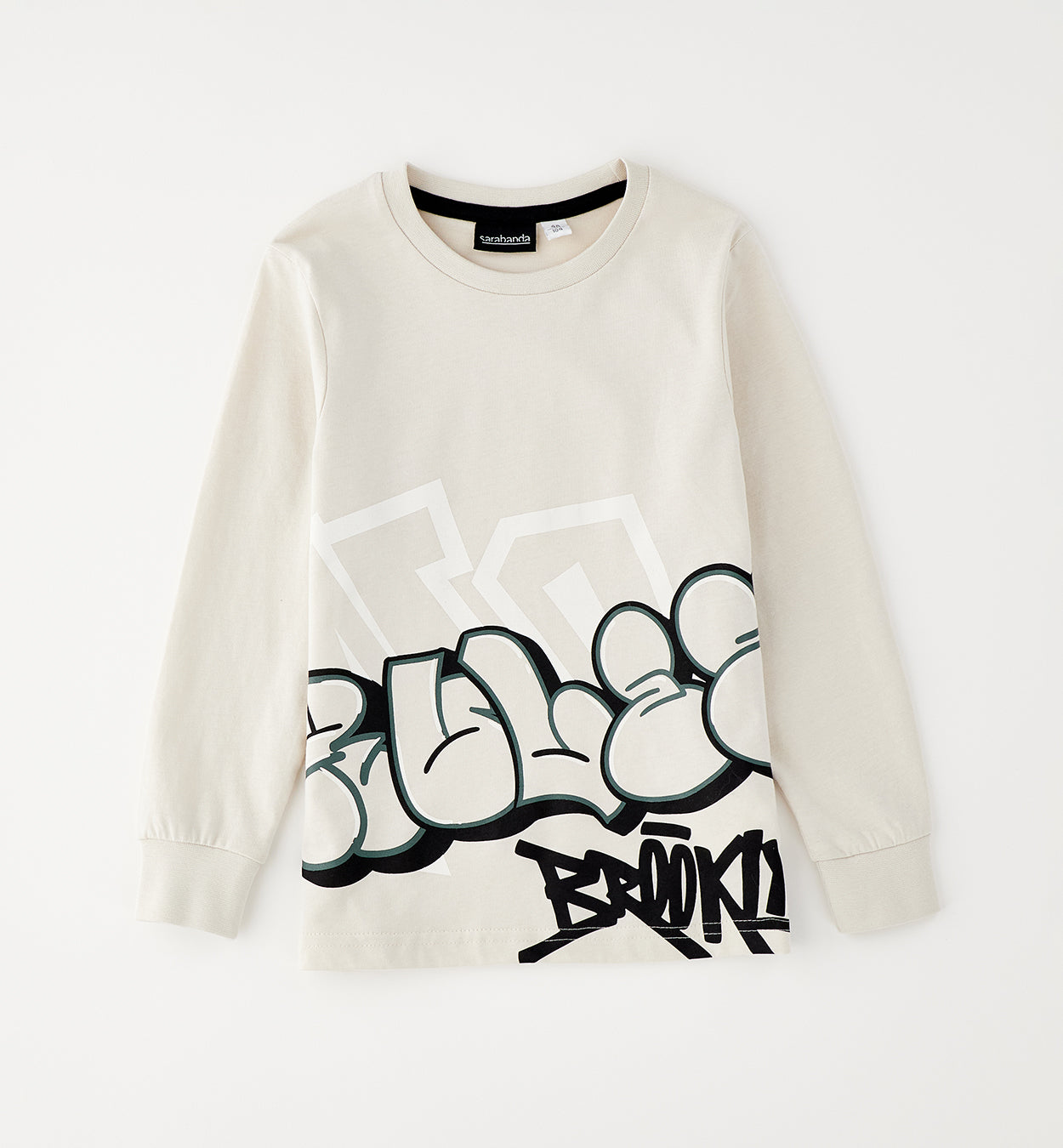 Sarabanda T-Shirt langarm mit Druck - Ecru