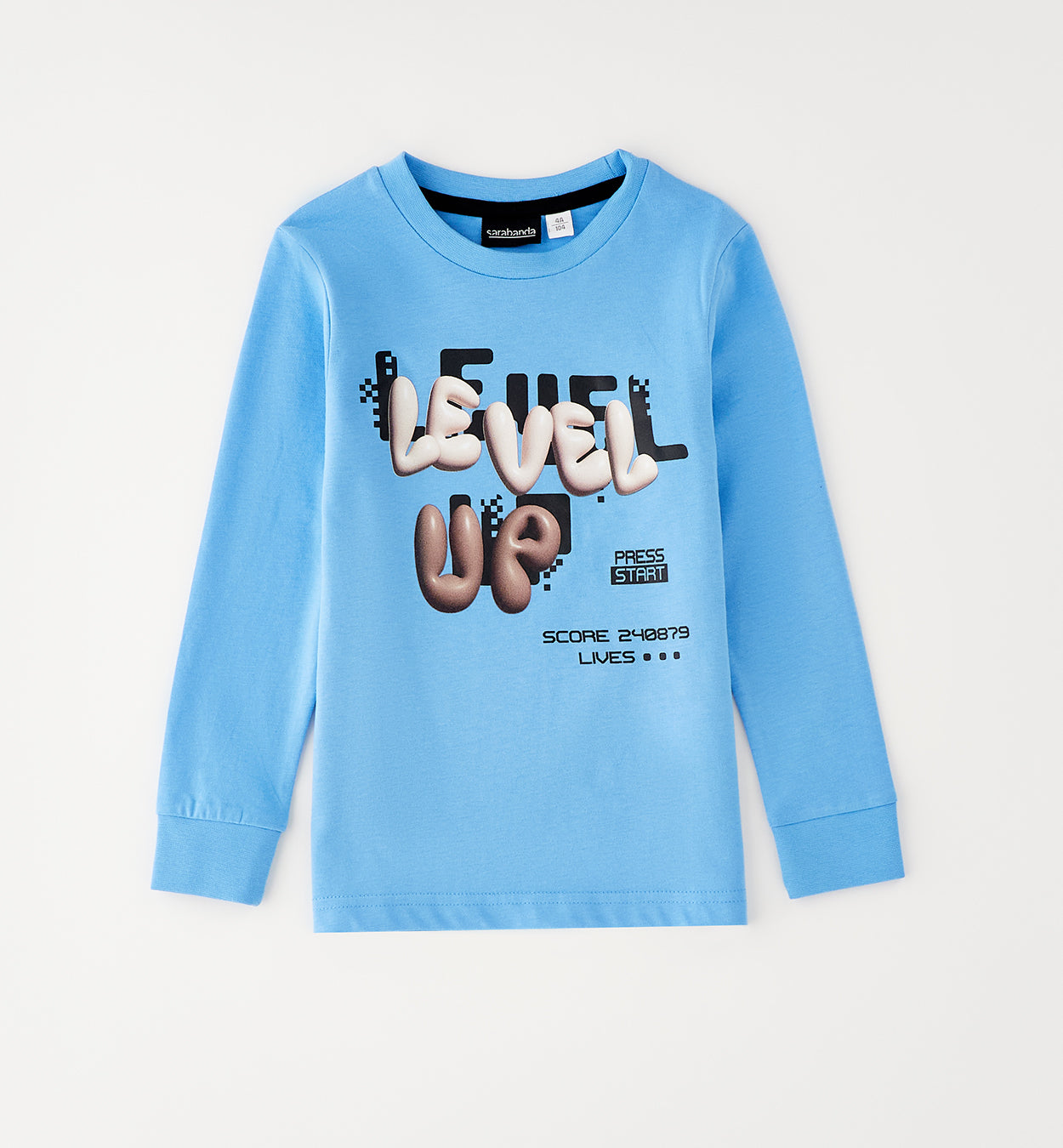 Sarabanda T-Shirt langarm mit Druck - Azurblau