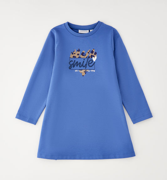 Sarabanda Sweatkleid langarm mit Druck - Avion