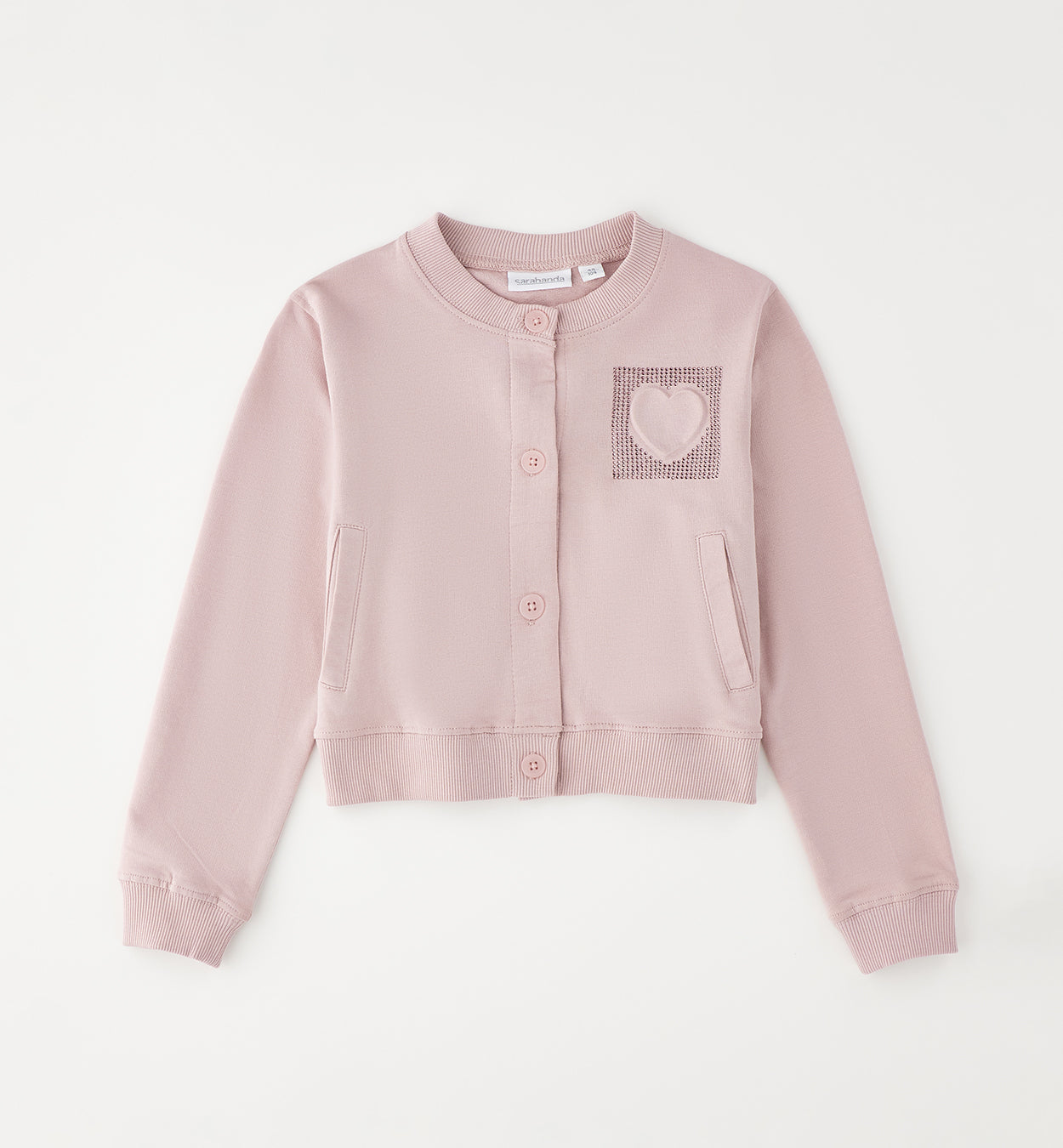 Sarabanda Sweatjacke mit Herz - Hellrosa
