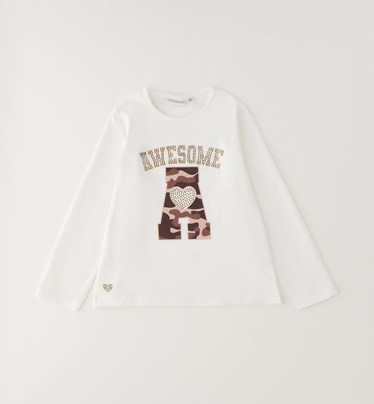 Sarabanda Langarmshirt mit Druck - Off White
