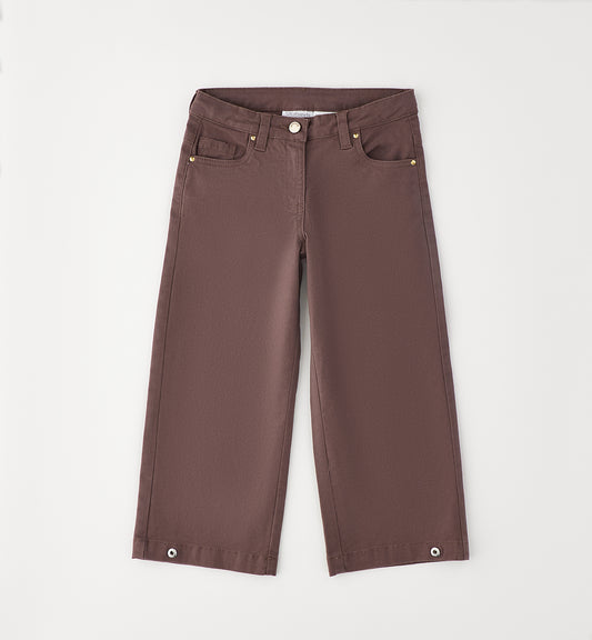 Sarabanda Hose mit interessantem Bainabschluss - Cioccolato