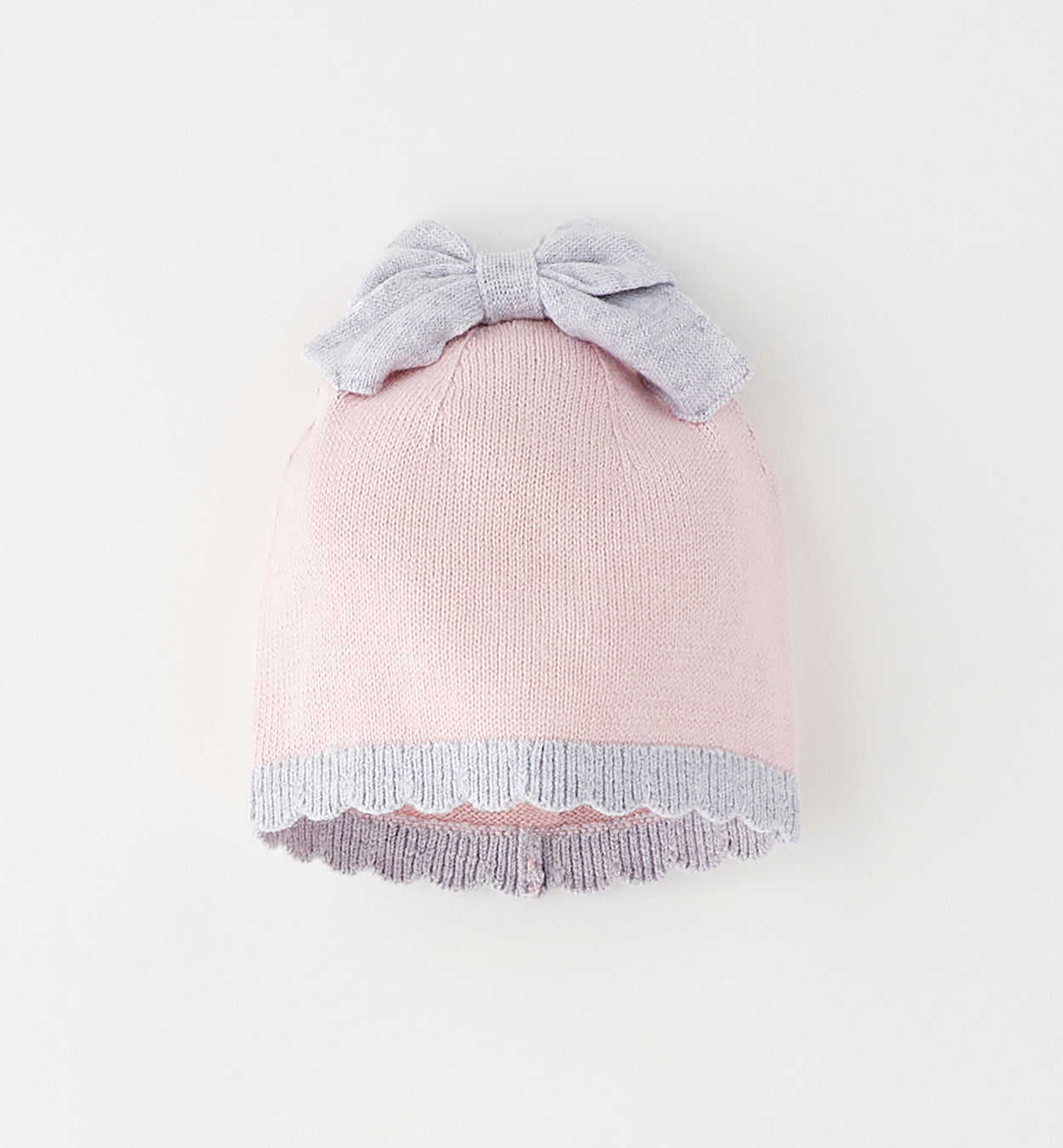 Minibanda Strickmütze mit Schleife - Rosa