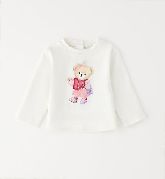 Minibanda Langarmshirt mit Druck - Off White