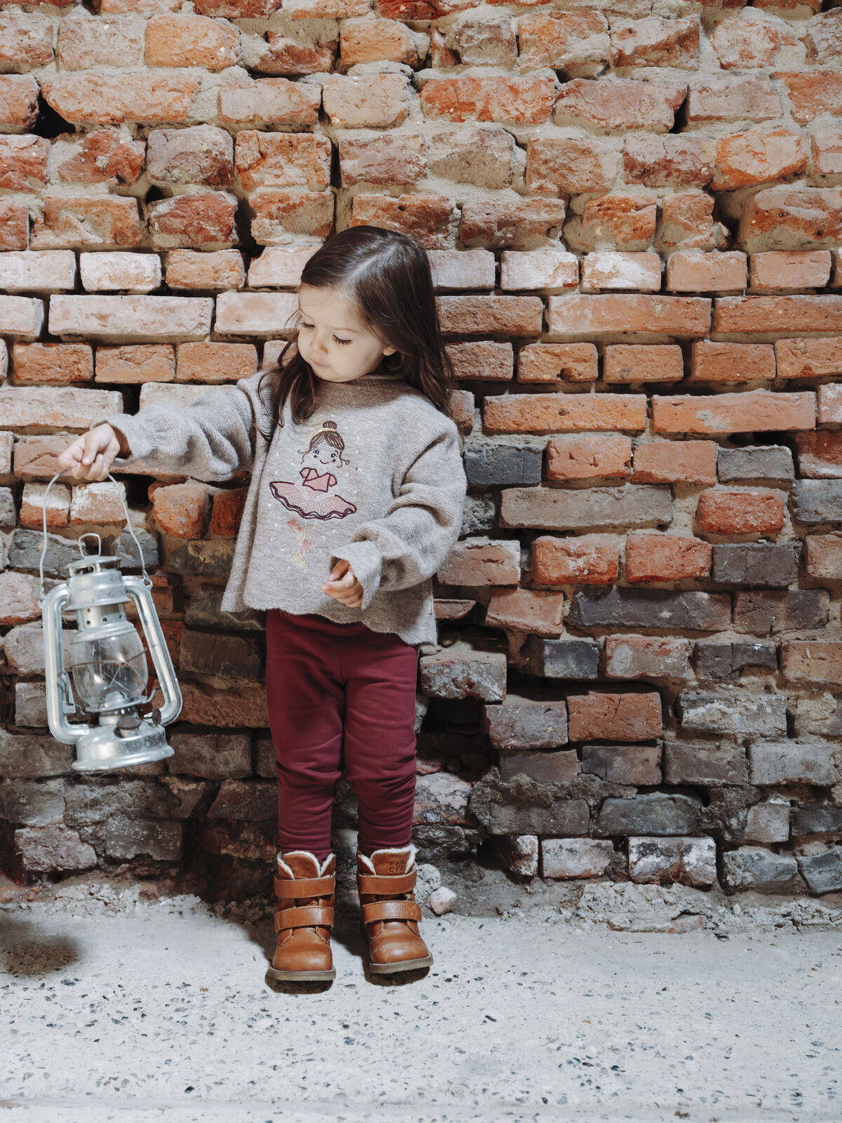 Hust & Claire "Langarmshirt" mit Druck - Wheat Melange