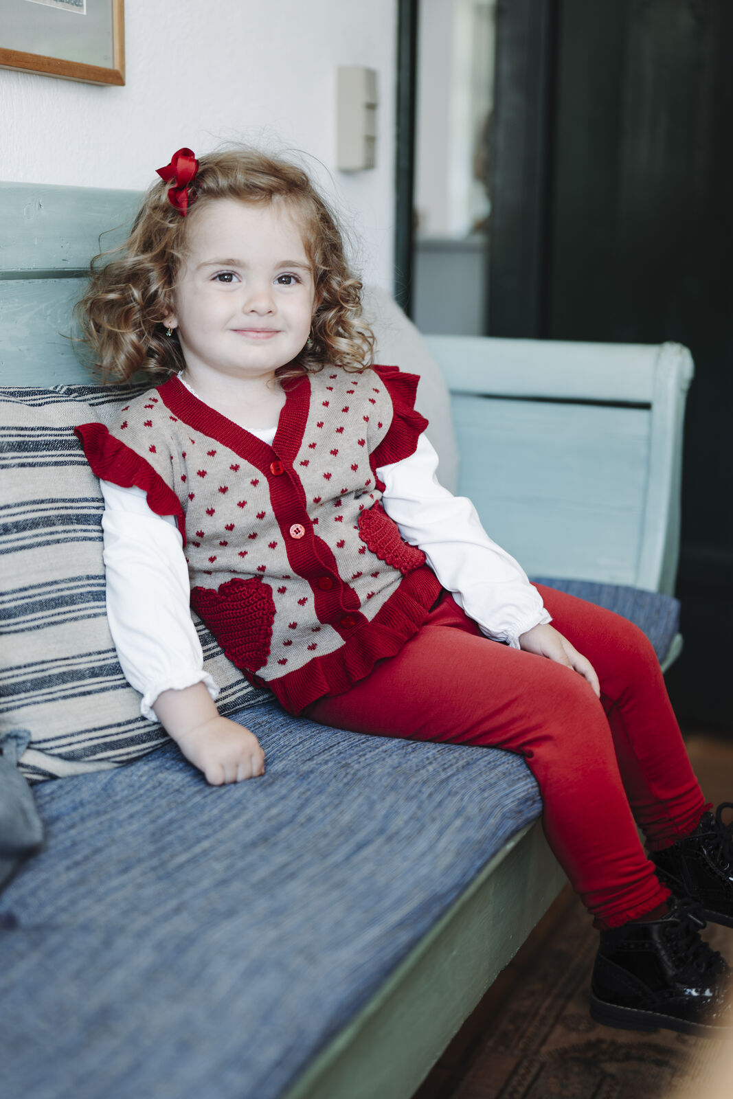 Hust & Claire "Strick Pullunder" mit Herzchen - Biscuit