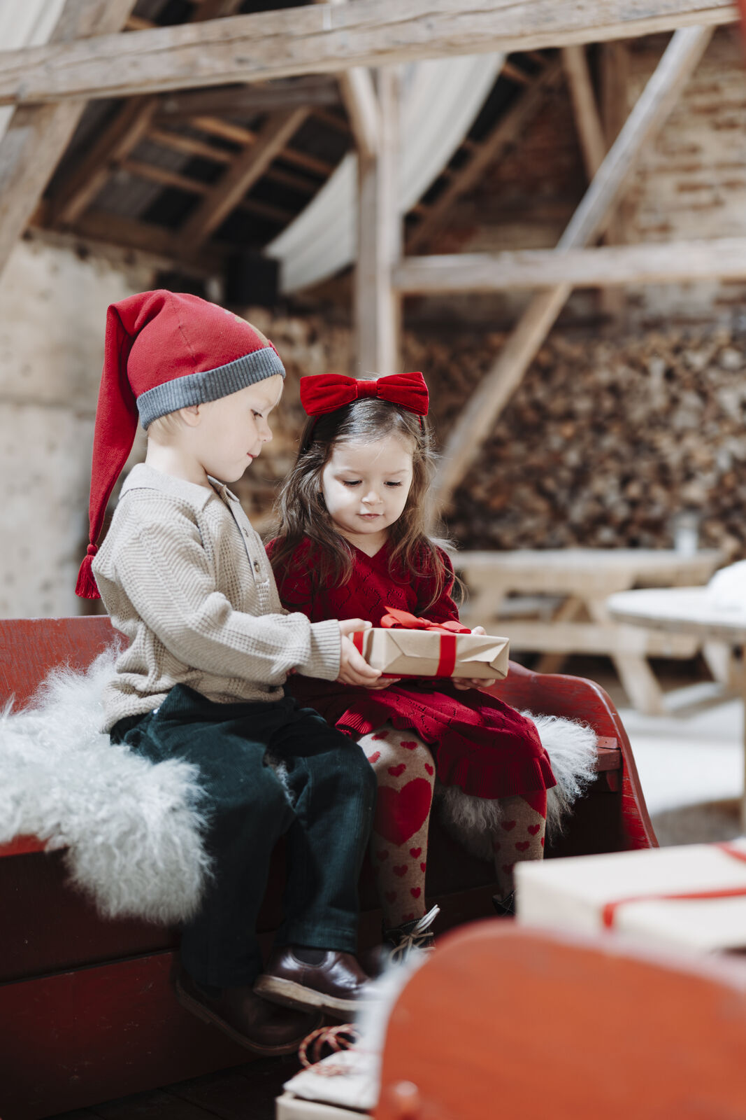 Hust & Claire "Strumpfhose" mit Herzchen - Biscuit