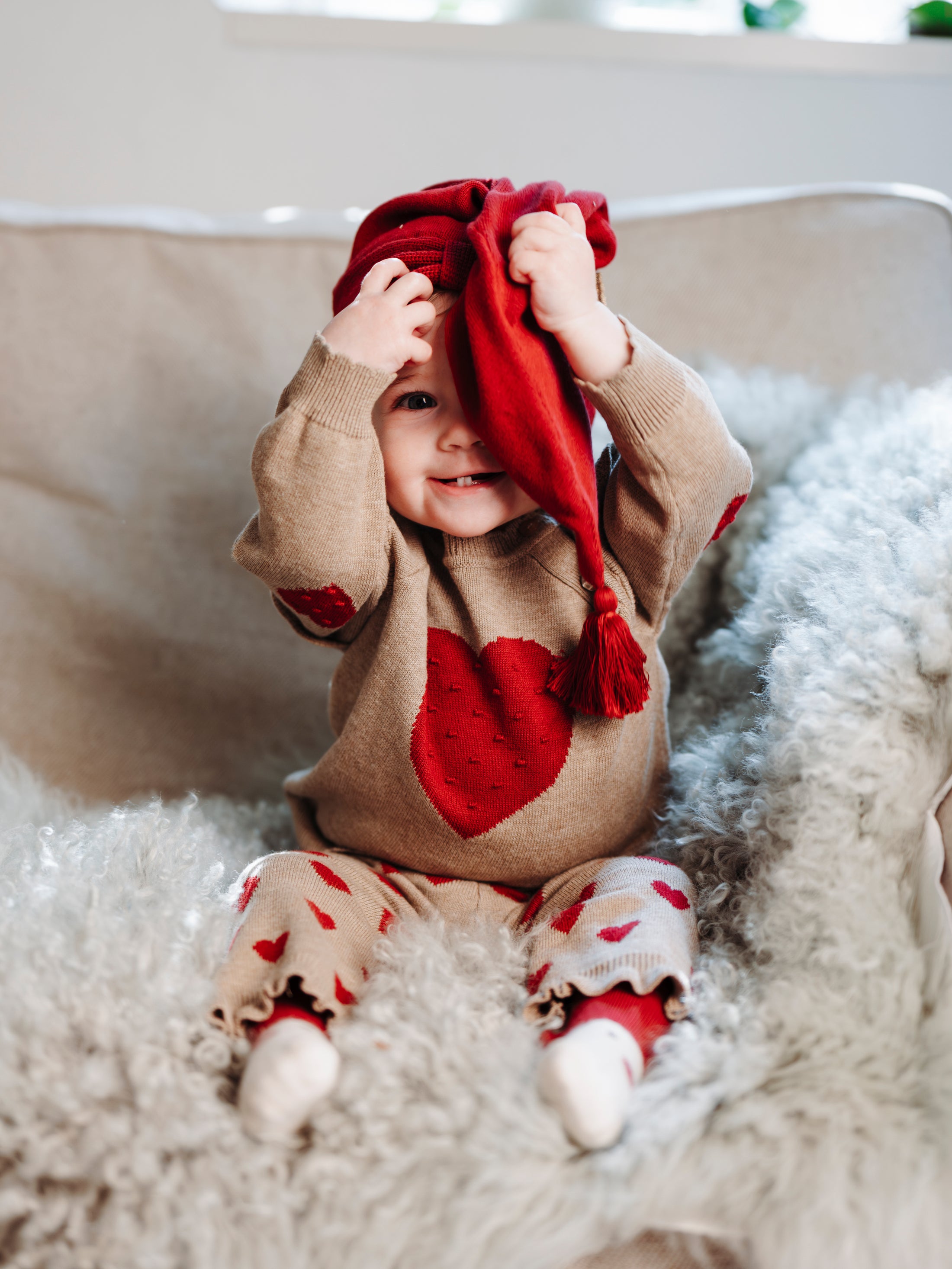 Hust & Claire "Pullover" mit Herz - Biscuit