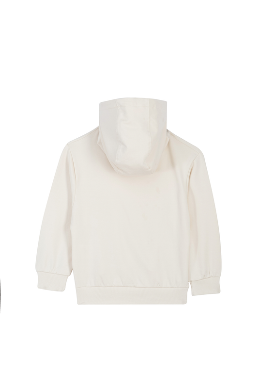 Someone "Sweatshirt" mit Kapuze und Palmenstickerei - Dark Ecru