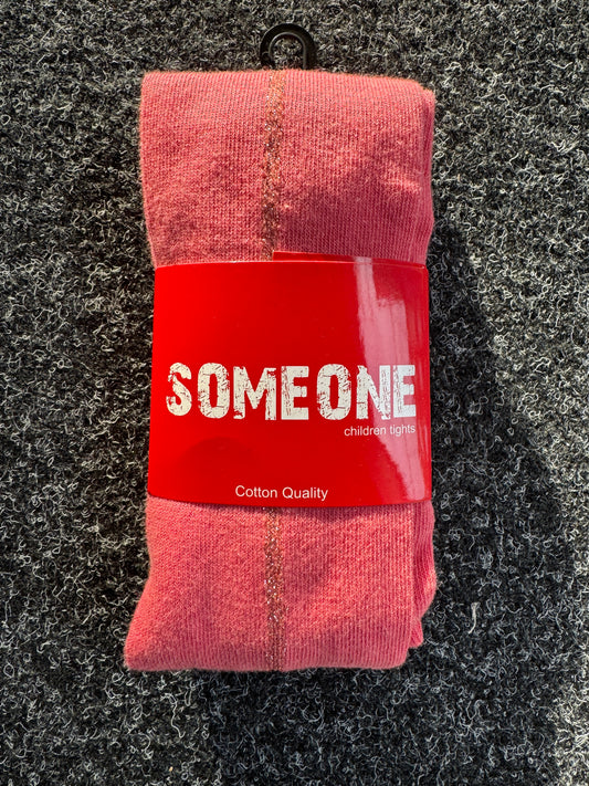 Someone Strumpfhose Old Pink mit Glitzerstreifen