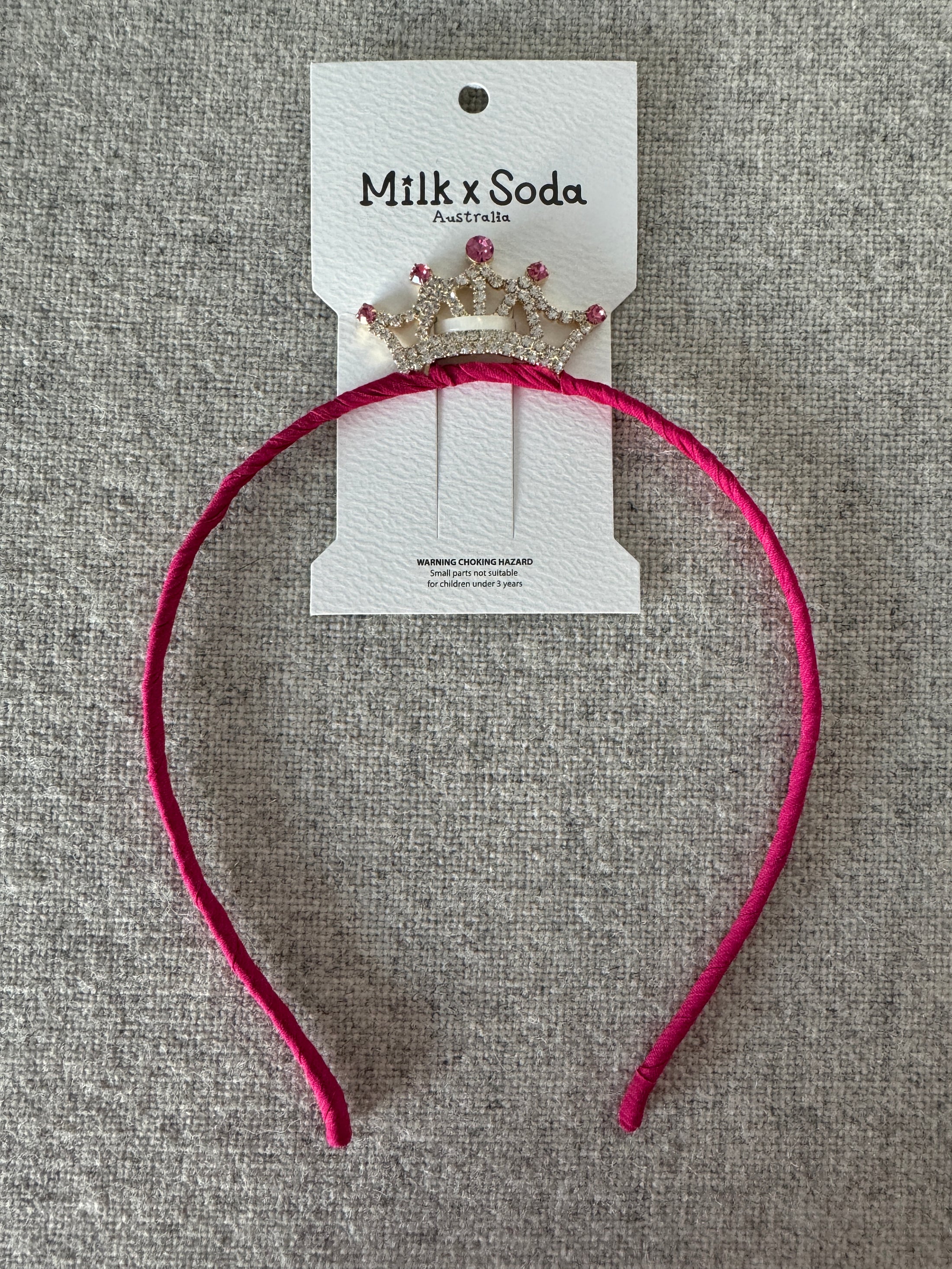 Milk & Soda Haarreif mit Krone (Pink)