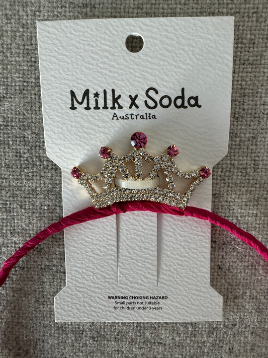 Milk & Soda Haarreif mit Krone (Pink)