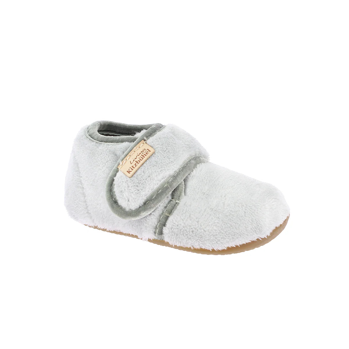 Living Kitzbühel "Babyklettschuh Samt Hellgrau"