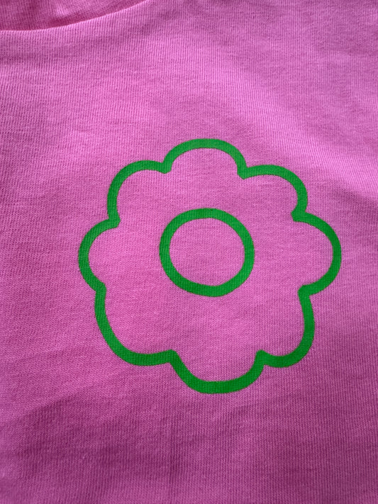 Mini Rebels T-Shirt mit Druck - Pink