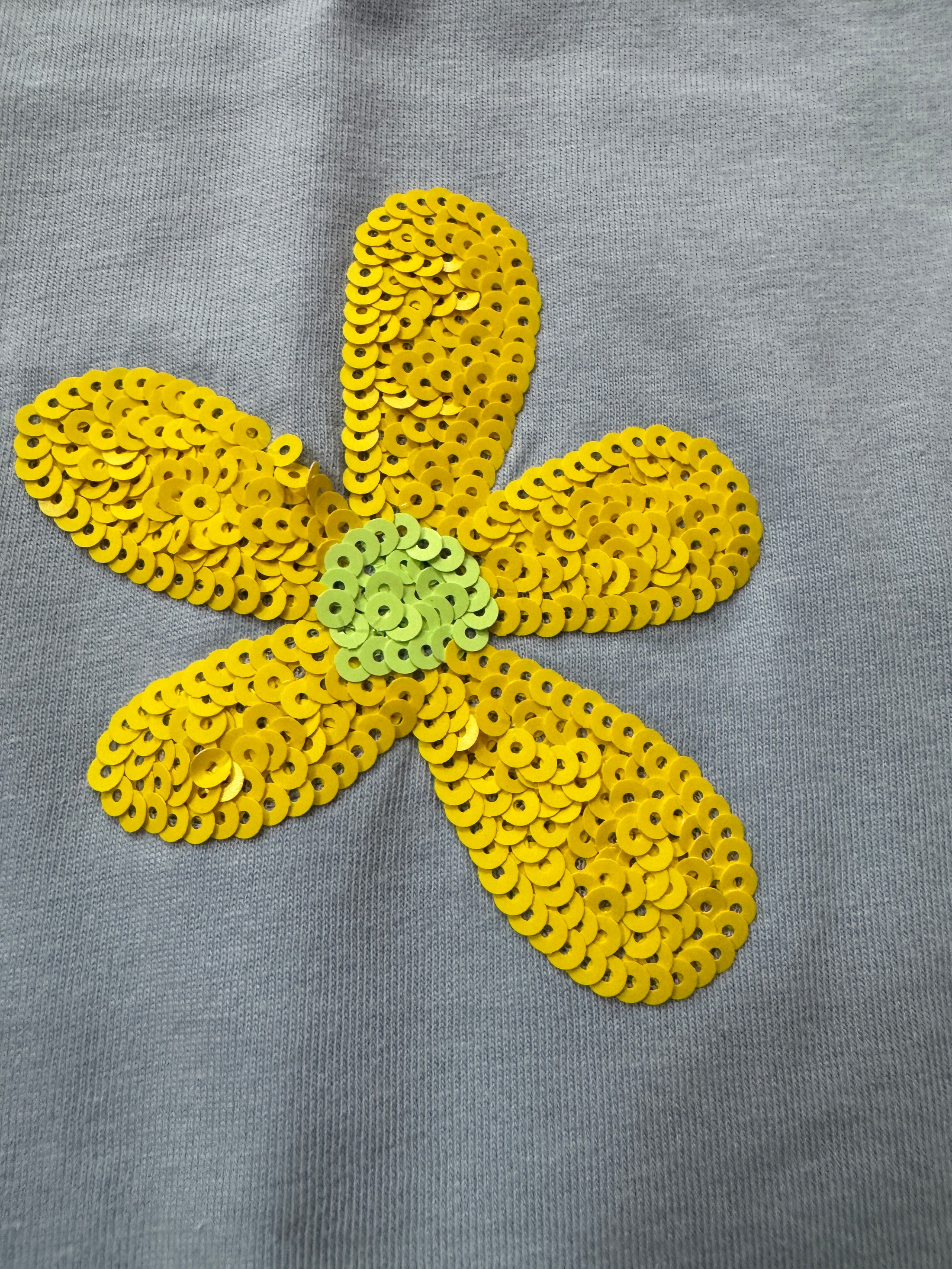 Mini Rebels T-Shirt mit Pailletten Druck - Blau