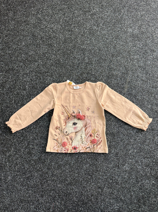 Hust & Claire "Langarmshirt" mit Einhorndruck - Rugby Tan