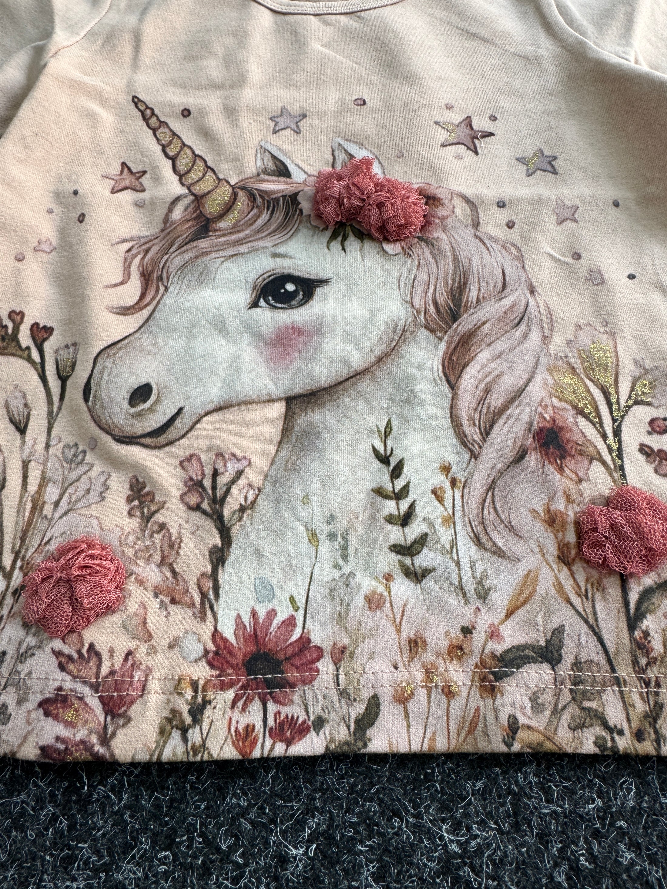 Hust & Claire "Langarmshirt" mit Einhorndruck - Rugby Tan