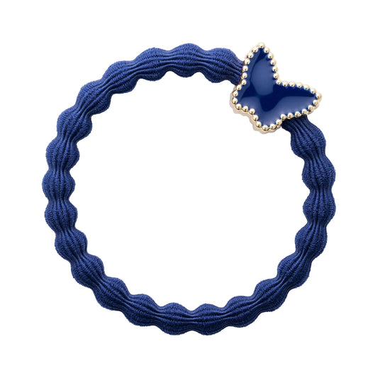 byEloise Haargummi/Armband Schmetterling Dunkelblau