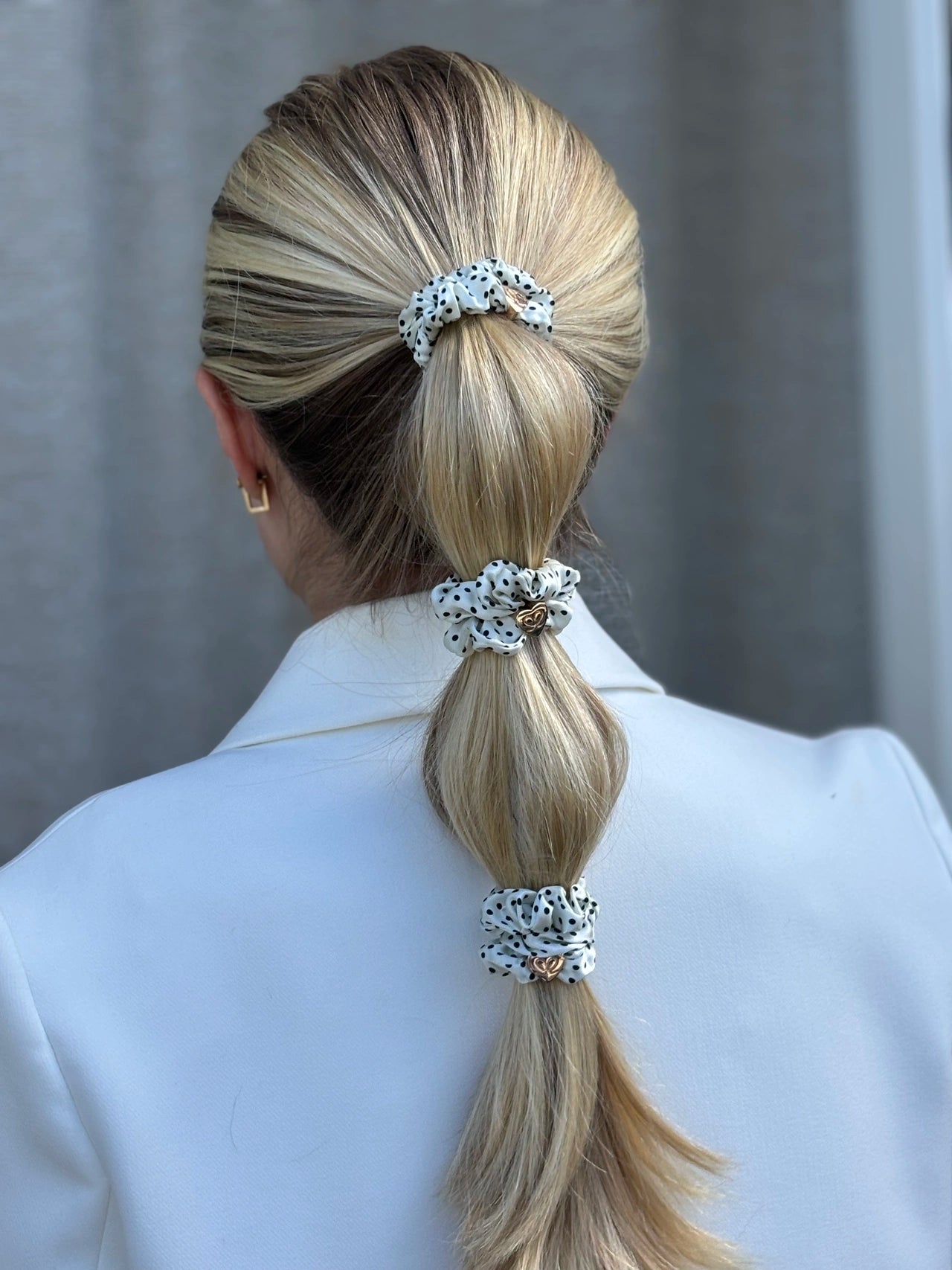 byEloise Scrunchie/Armband Polka Dot mit goldenem Herz
