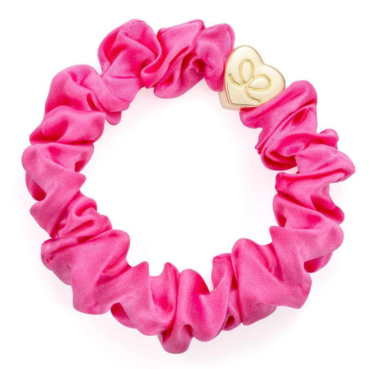 byEloise Scrunchie/Armband Pink mit goldenem Herz