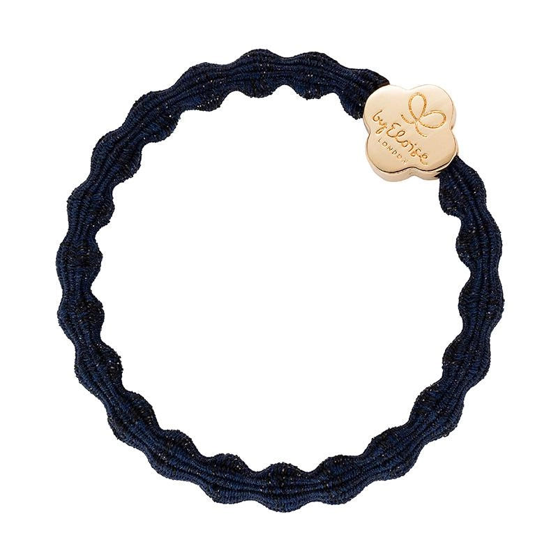 byEloise "Haargummi" Metallic Gold Quatrefoil - Navy