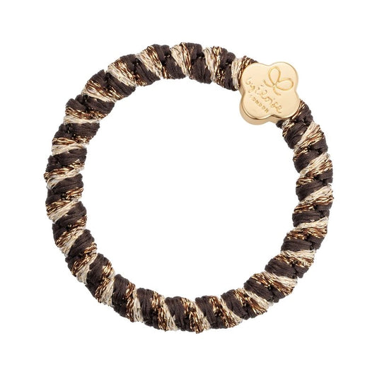 byEloise "Haargummi" Woven Gold Quatrefoil - Golden Graphite