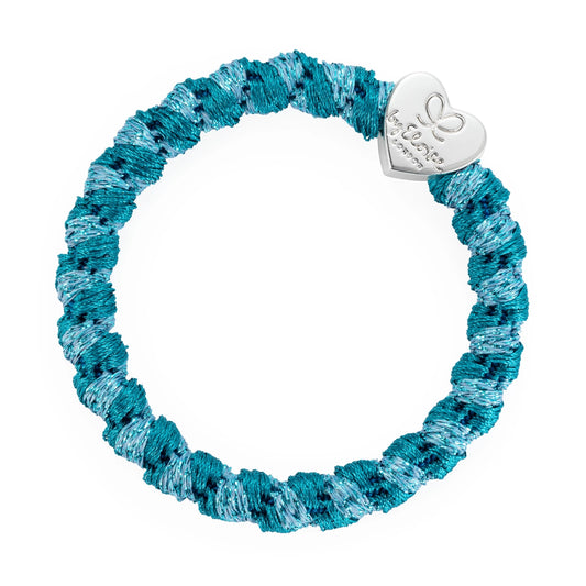 byEloise "Haargummi" Woven Silbernes Herz - Mosaic Blau