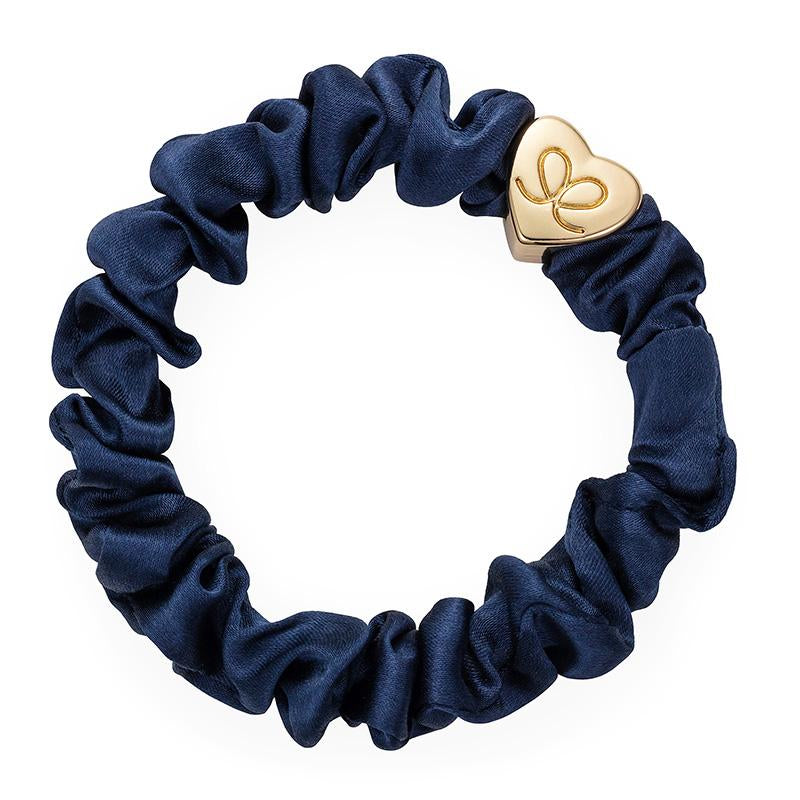 byEloise "Scrunchie goldenes Herz -dunkelblau