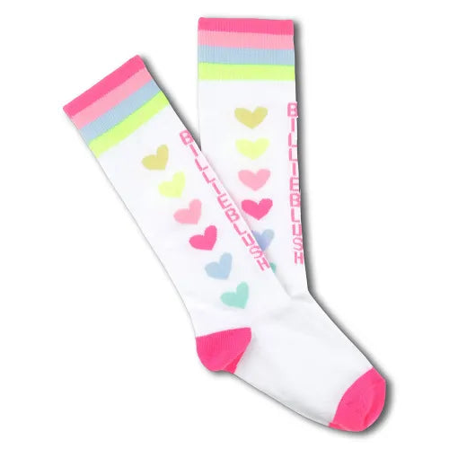 Billieblush Strümpfe mit Herzchen - Neon