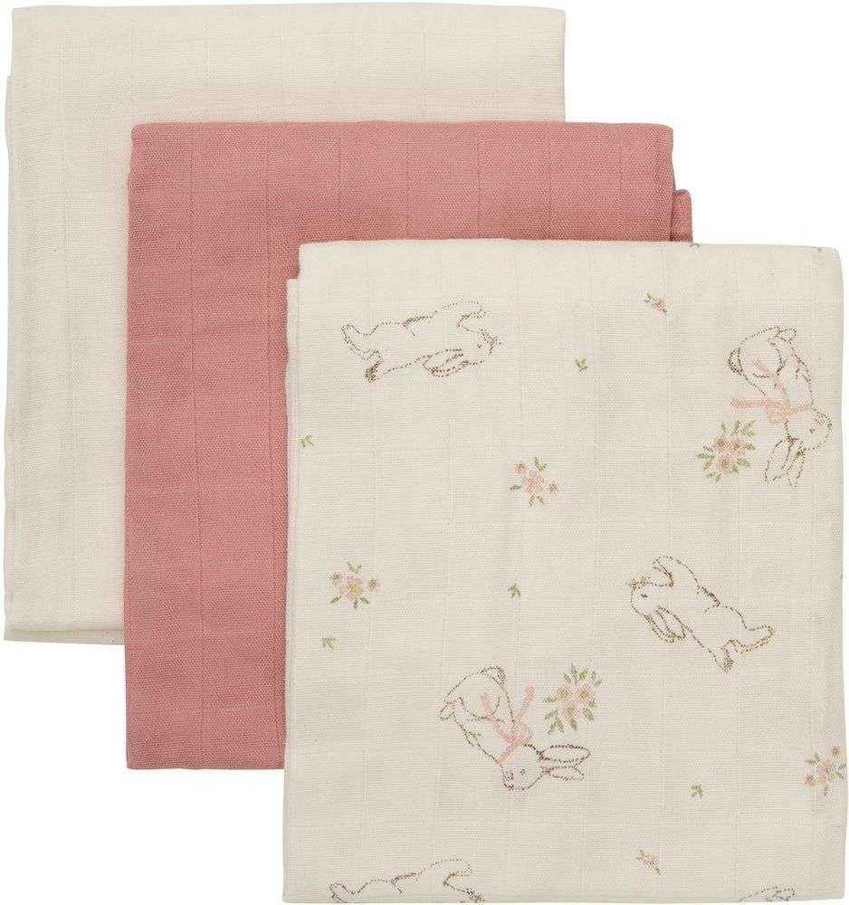 PIPPI Musselin-Tücher 3er Pack - Rose Tan