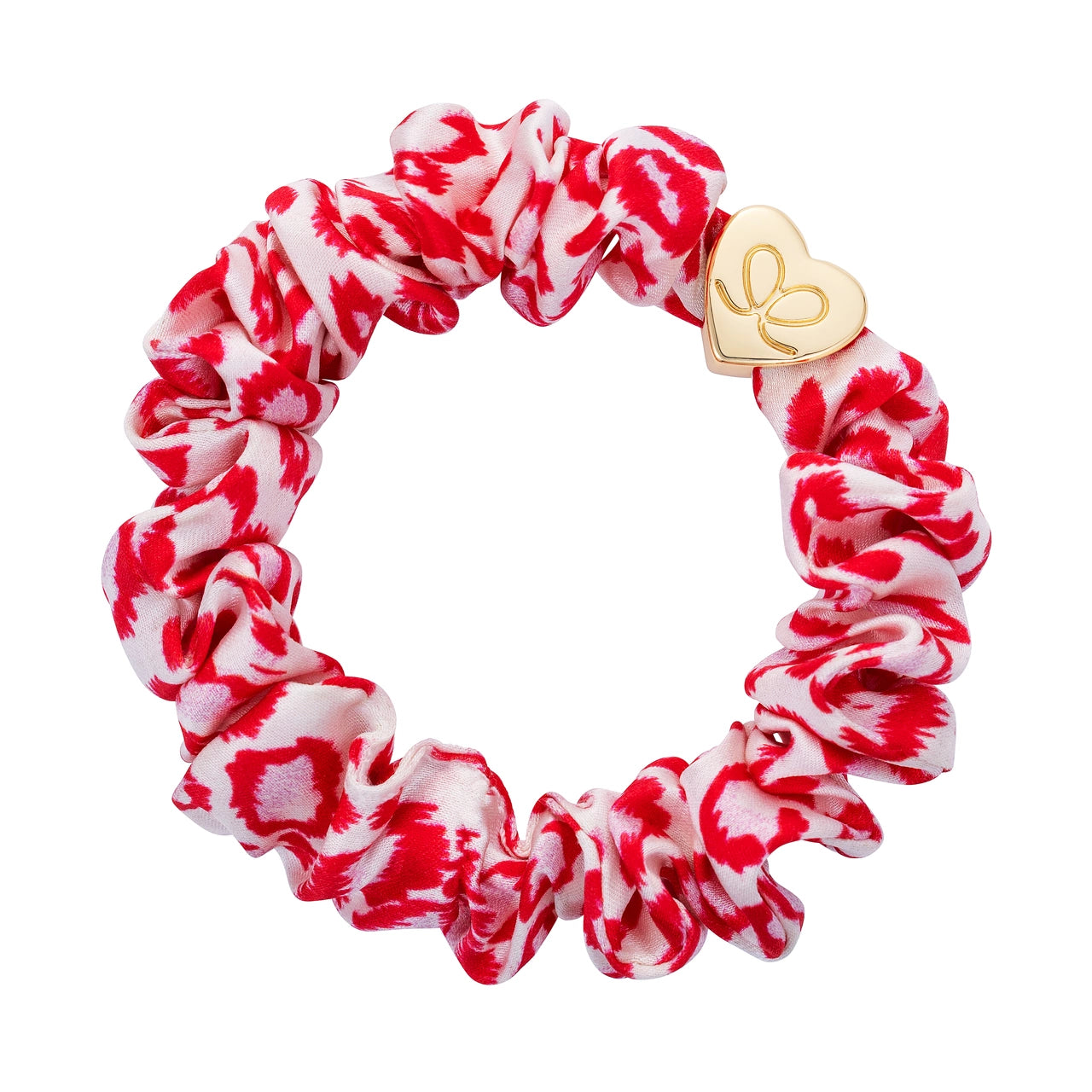 byEloise Scrunchie Goldenes Herz - Rot Leopard