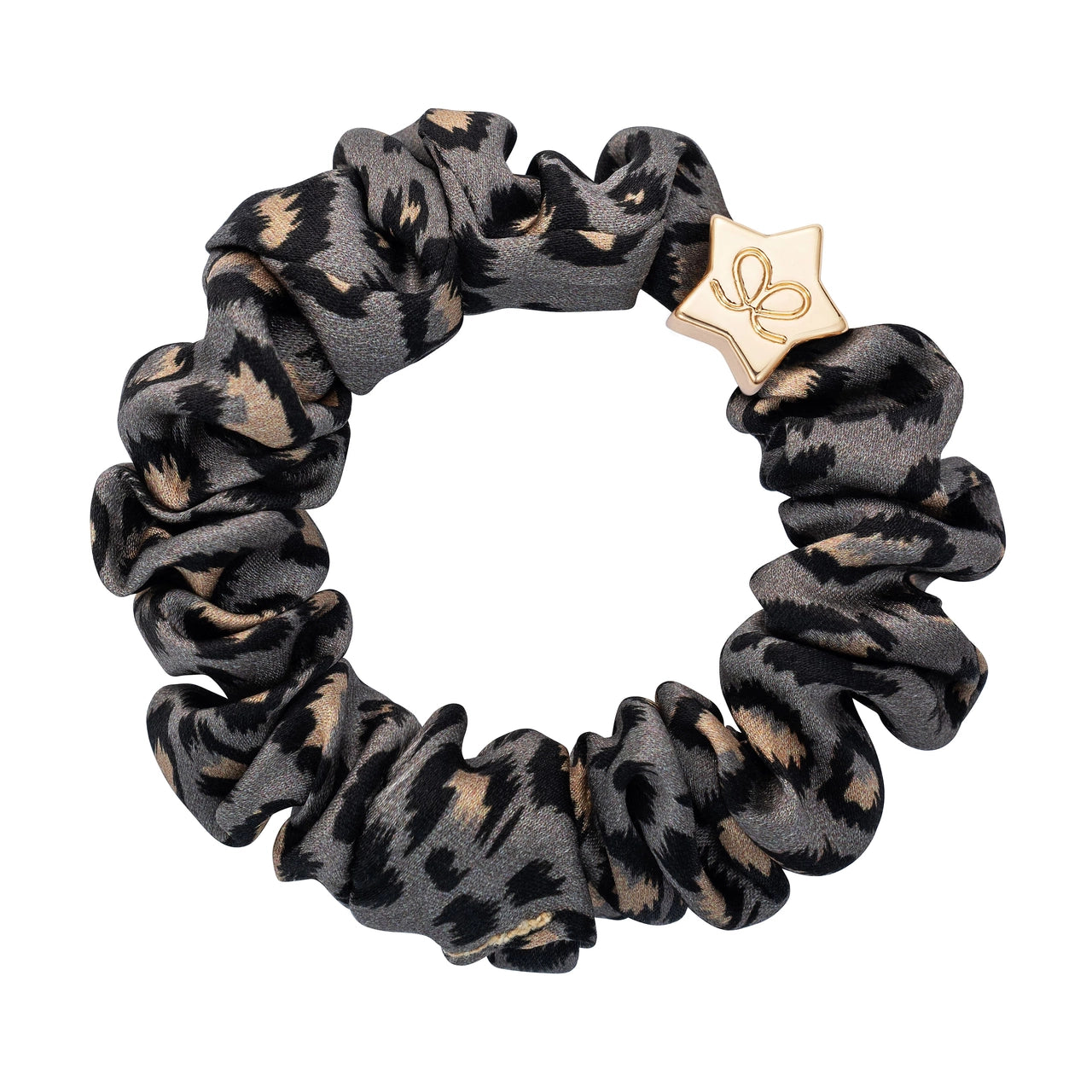byEloise Scrunchie Goldener Stern - Grau Leopard