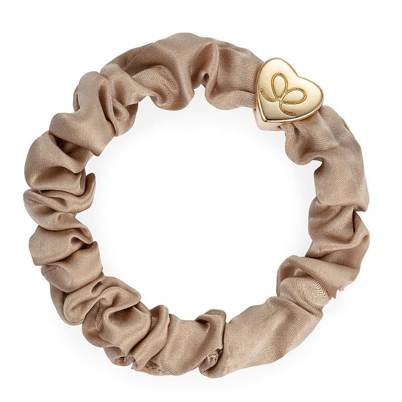 byEloise "Scrunchie goldenes Herz-Sand"